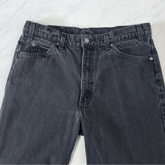 Levi’s 505 Orange Tab Black Relaxed Fit Tapered Leg Jeans Size 36 - Picture 3 of 8